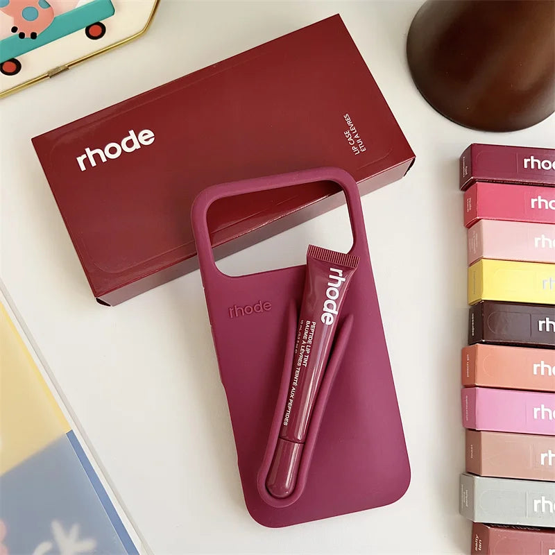 Rhode Lipstick Holder Phone Case For iPhone With Box
