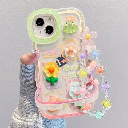 Flower Bracelet Chain Phone Holder Phone Case