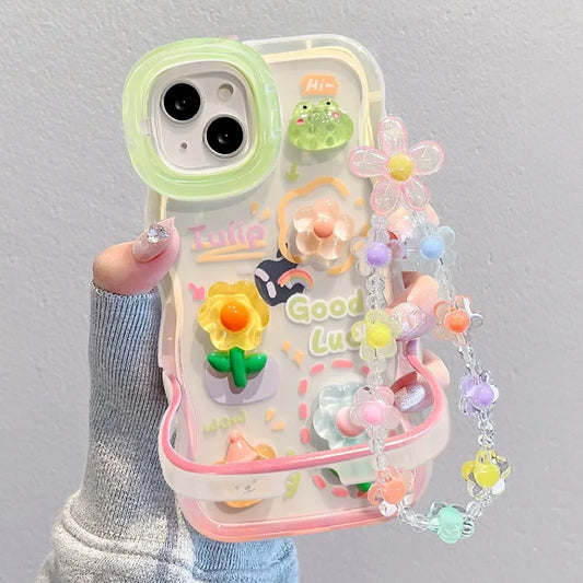 Flower Bracelet Chain Phone Holder Phone Case