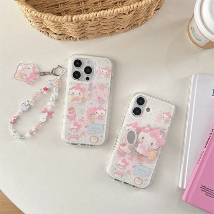 New HelloKitty INS Korean Cute Luxury Stylish Shockproof Phone Case For iPhone