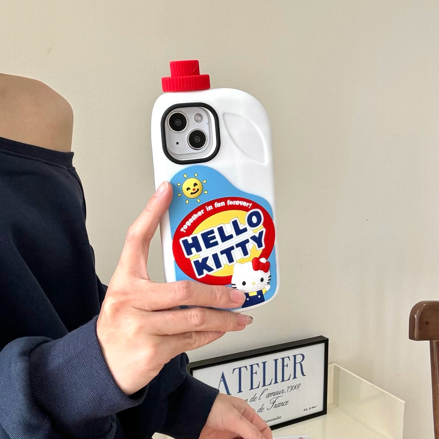 Funny Cartoon Washing Liquid Hello Kitty Phone Case