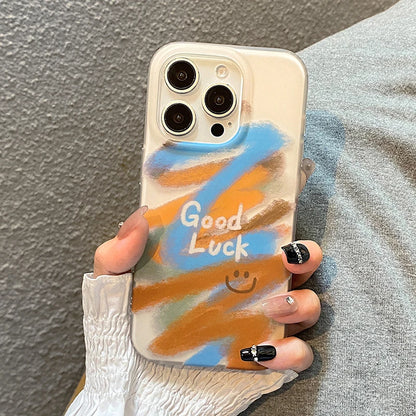 Ins Graffiti Love Heart Smiling Face Pattern Phone Case