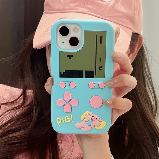 Funny Piggy Game Pattern Phone Case