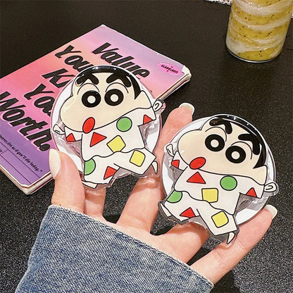 Cute Cartoon Crayons Shin-chan Holder Magnetic Couple Phone Case For iPhone