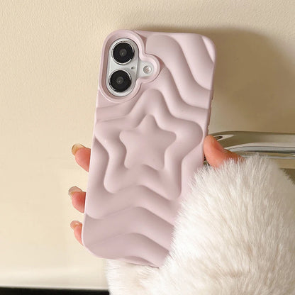 Stylish Star Ripple Matte Silicone Phone Case