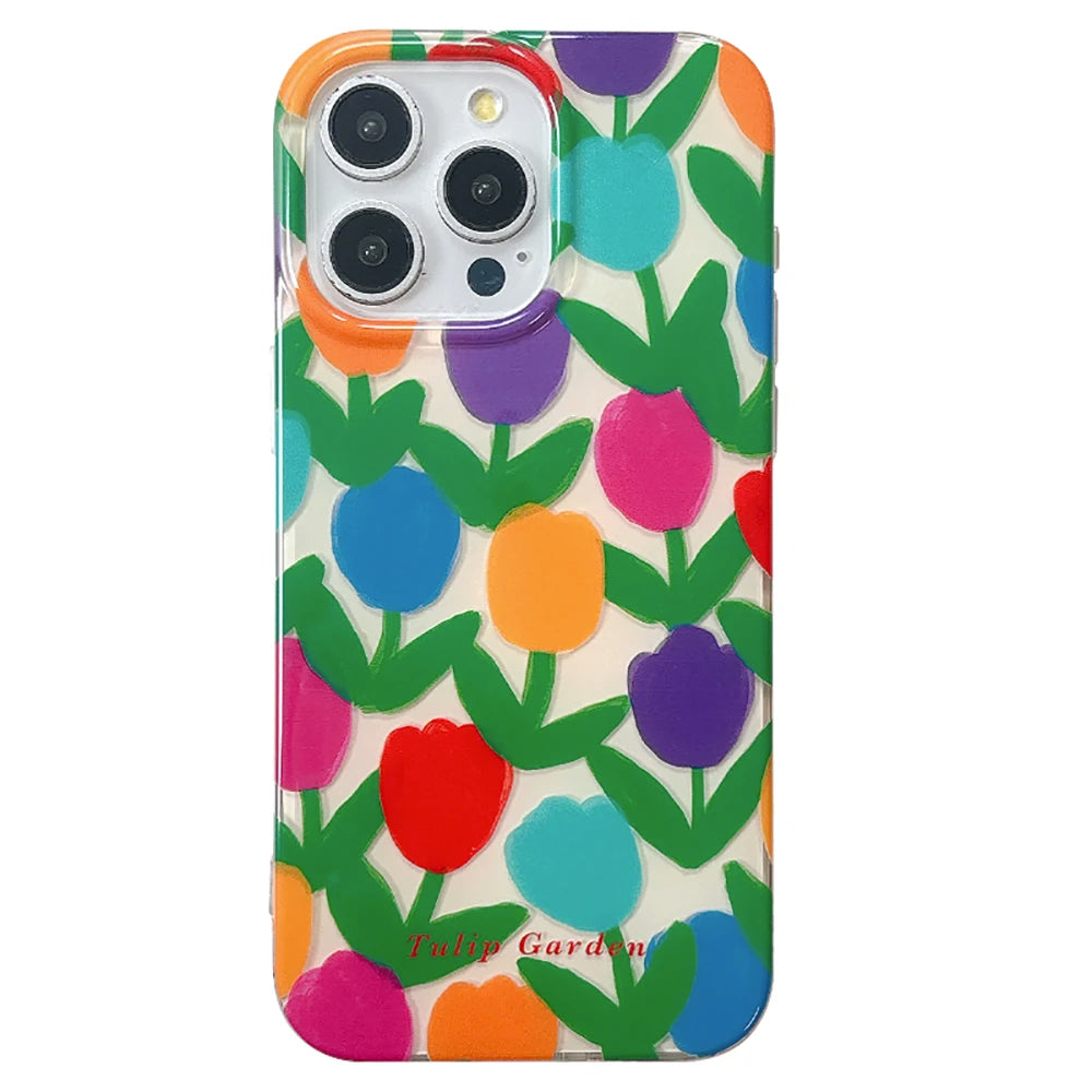 Cute Tulip Lovely Flower Pattern Phone Case