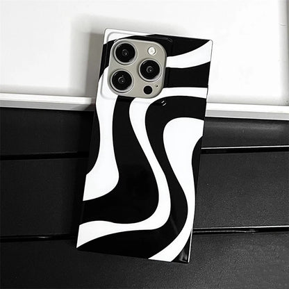 Fashion Cow Stripe Pattern Glossy Back Cover For iPhone