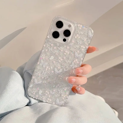 Luxury Glitter Butterfly Flower Pattern Phone Case