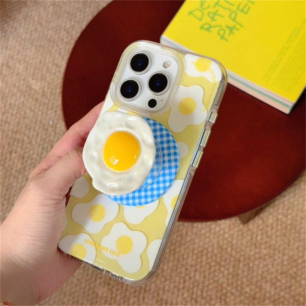 Funny Cute Egg Magnetic Stand Phone Case