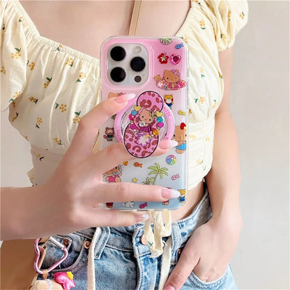 Funny Cute Hellokitty Magnetic Phone Case For iPhone