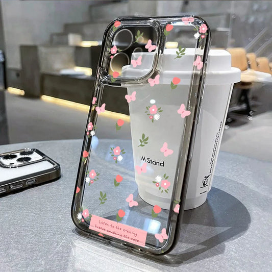 Pink Butterfly Flower Phone Case