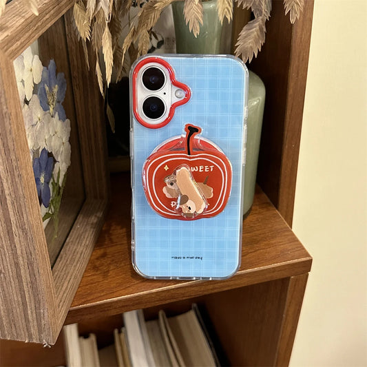 With Holder Magnetic Wireless Charging Phone Case