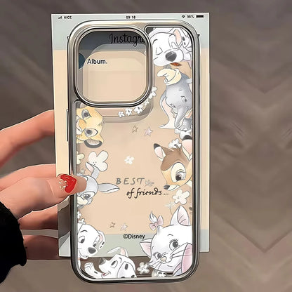 Luxury Lovely Cartoon Animals Clear Phone Case For iPhone