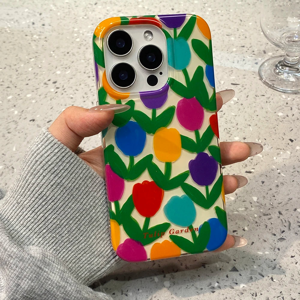 Cute Tulip Lovely Flower Pattern Phone Case