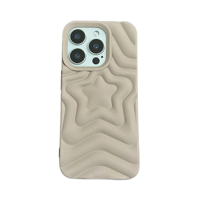 Fashion 3D Stars Wave Pattern Soft Silicone Phone Case