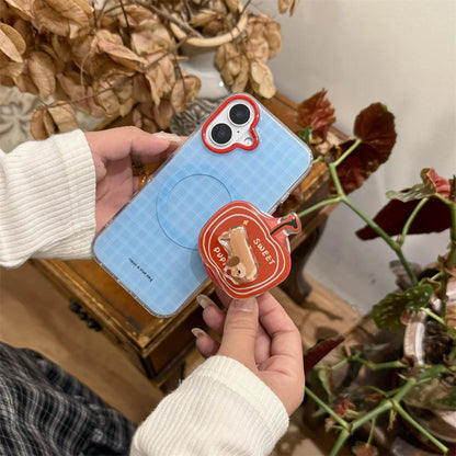 With Holder Magnetic Wireless Charging Phone Case