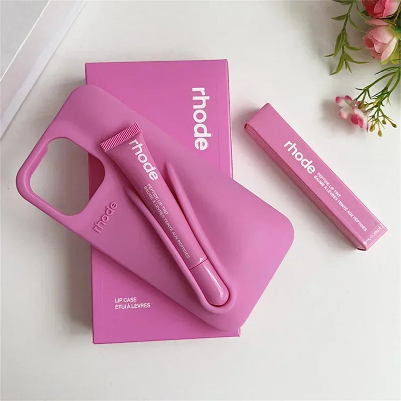 New Set Rhode With Lip Gloss iPhone Case And Box