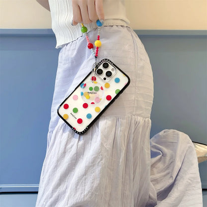 New Cute Cartoon Polka Dot Pendant Phone Case