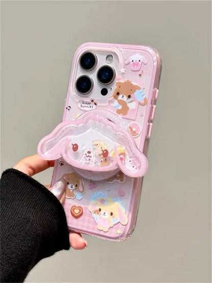 Funny Cartoon Dessert Rabbit Magsafe Magnetic Stand Phone Case