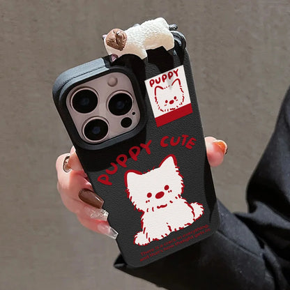 Cute Cartoon Puppy Phone Case For iPhone