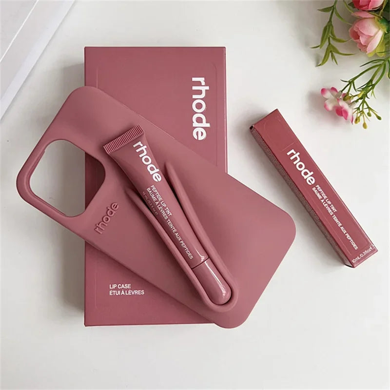 New Set Rhode With Lip Gloss iPhone Case And Box
