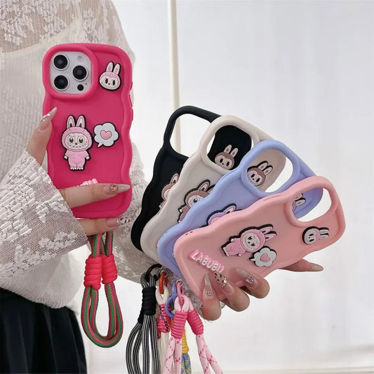 Wrist Strap Cartoon Cloth Lala Phone Case for IPhone