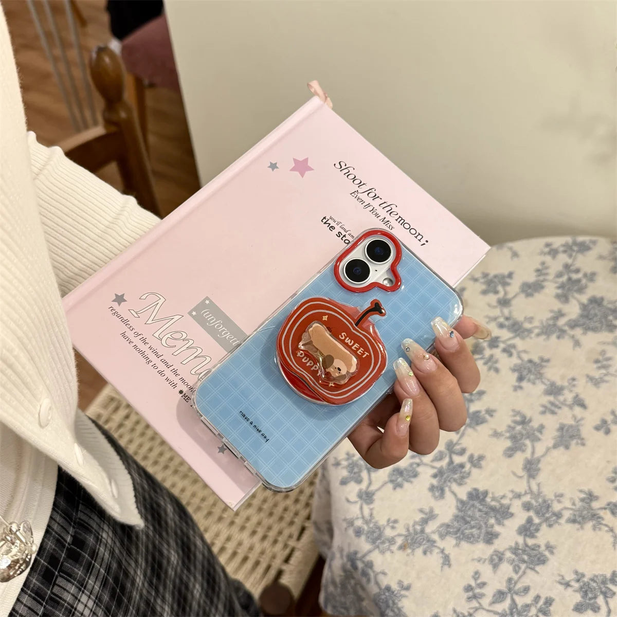 With Holder Magnetic Wireless Charging Phone Case