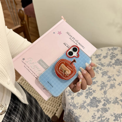 With Holder Magnetic Wireless Charging Phone Case