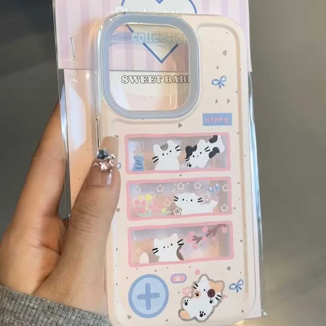 Happy Lovely Kitten Bear Flower Phone Case