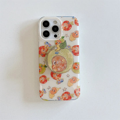 Cute Cartoon Star Baby Magnetic Stand Phone Case For iPhone