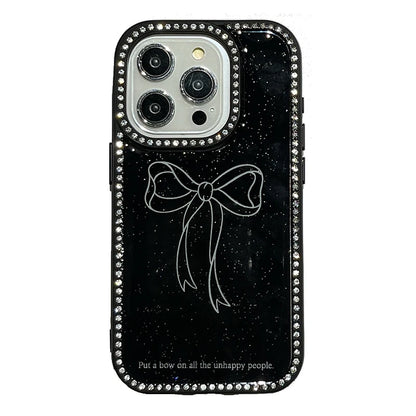 Fashion Glitter Diamond Bling Bow Glossy Phone Case