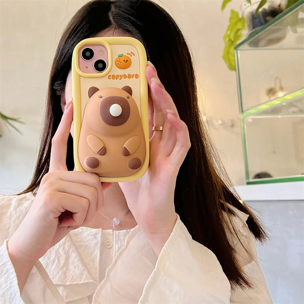 Cute Cartoon Capybara Squishies Phone Case