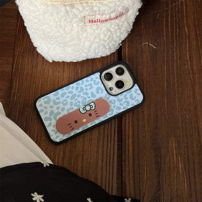 Leopard Pattern Stars Hello Kitty Phone Case