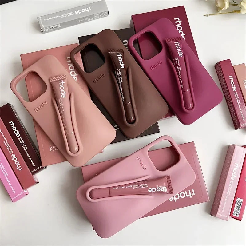New Set Rhode With Lip Gloss iPhone Case And Box