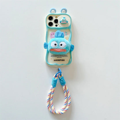 Cute Cartoon Hangyodon Push Pull Camera Phone Case