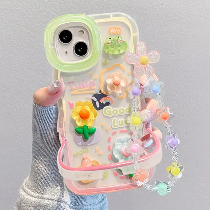 Flower Bracelet Chain Phone Holder Phone Case