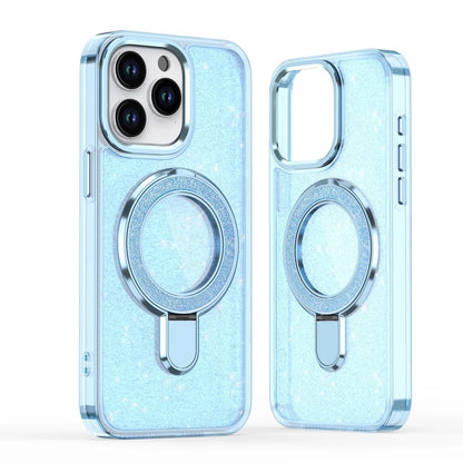 Luxury Glitter Fold Magnetic Metal Ring Stand Case For iPhone