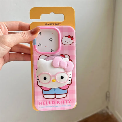Funny Cute Hellokitty Magnetic Phone Case For iPhone