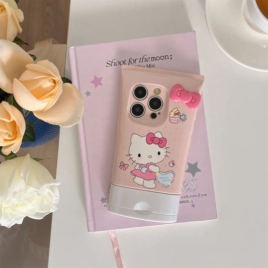 New Polka Dot Bow Cat Phone Case