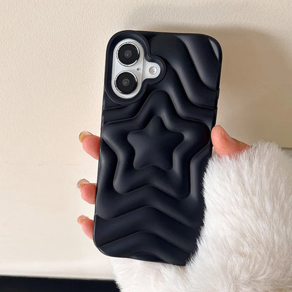 Stylish Star Ripple Matte Silicone Phone Case