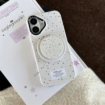 Cute Milk Yellow Splash Magnetic Circle Holder Phone Case