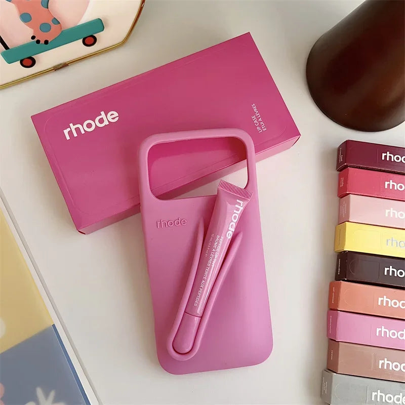 Rhode Lipstick Holder Phone Case For iPhone With Box