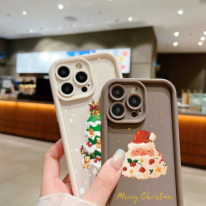 New Year Christmas Santa Lanyard Rope Phone Case For iPhone