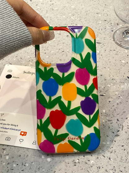 Cute Tulip Lovely Flower Pattern Phone Case
