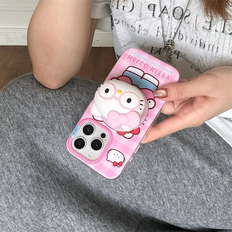 Funny Cute Hellokitty Magnetic Phone Case For iPhone