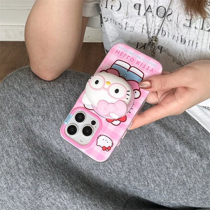 Funny Cute Hellokitty Magnetic Phone Case For iPhone