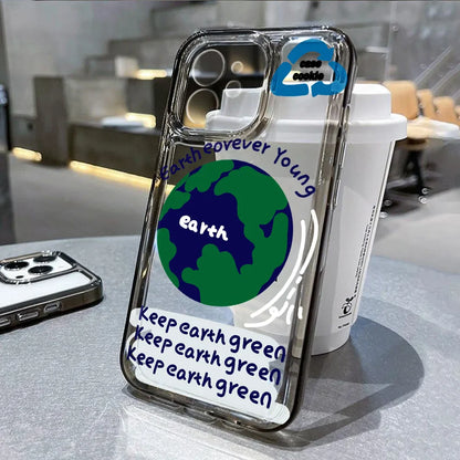 Shockproof Simple Letter Cover Soft Silicone Phone Case