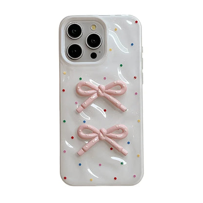Cute 3D Bowknot Glossy Phone Case