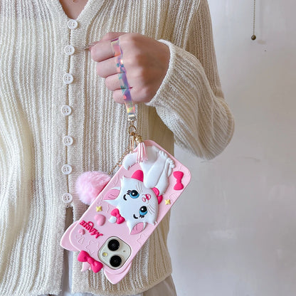 Kawaii Cartoon Marie Cat Phone Case