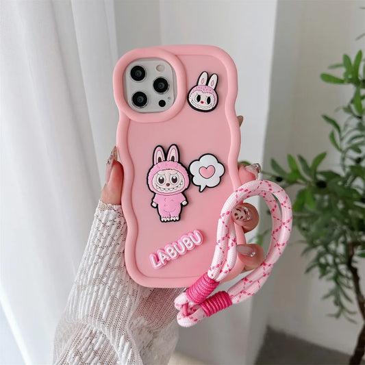 Cartoon Wrist Strap Phone Case for IPhone